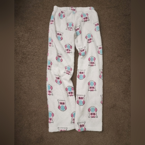 White Owl Fuzzy PJ Bottoms, Women's Small - Picture 4 of 6